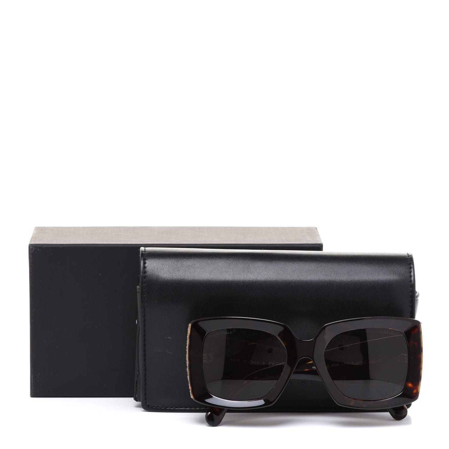 Chanel Acetate Rectangle Sunglasses 5435 Tortoise 7 of 7