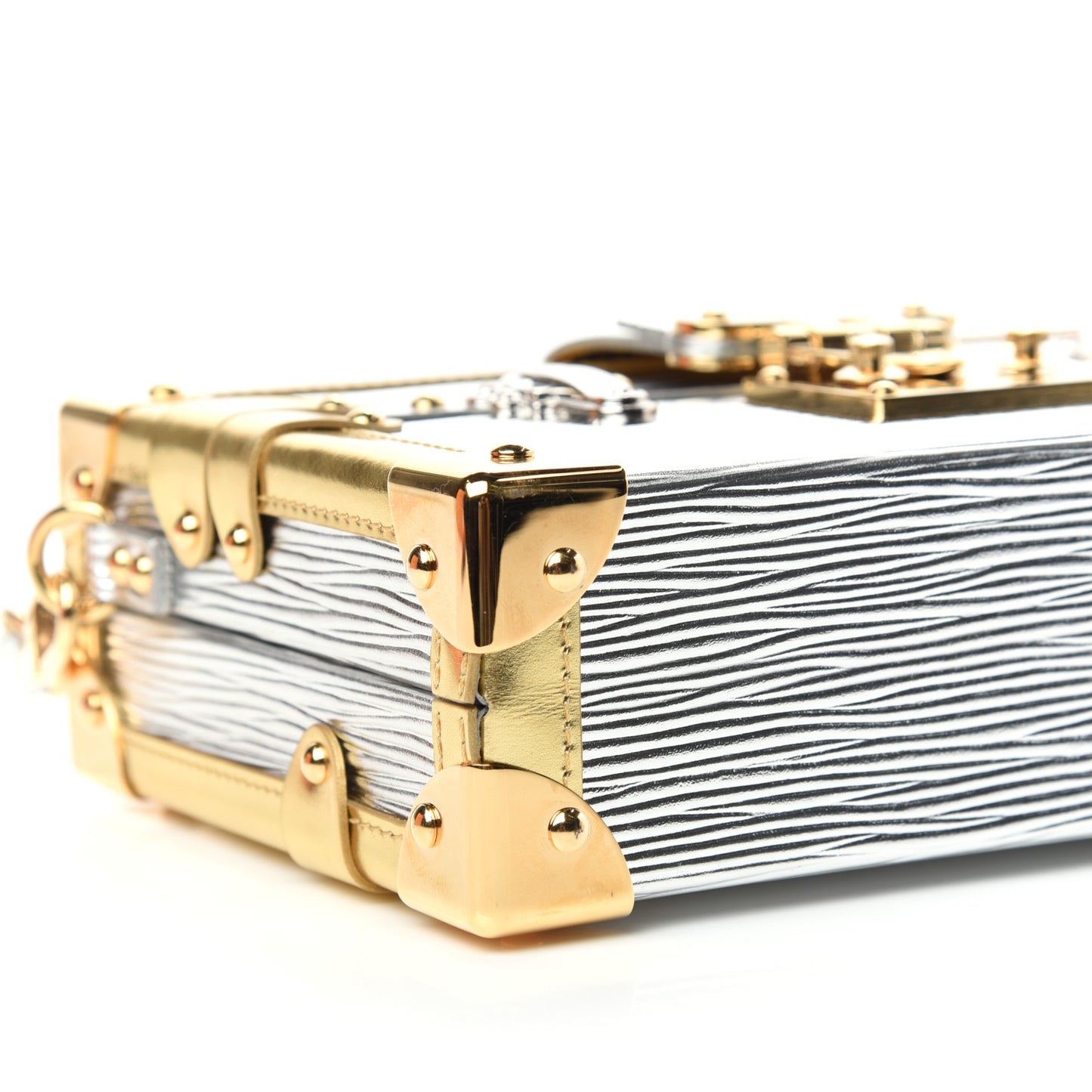 Metallic Epi Petite Malle Silver