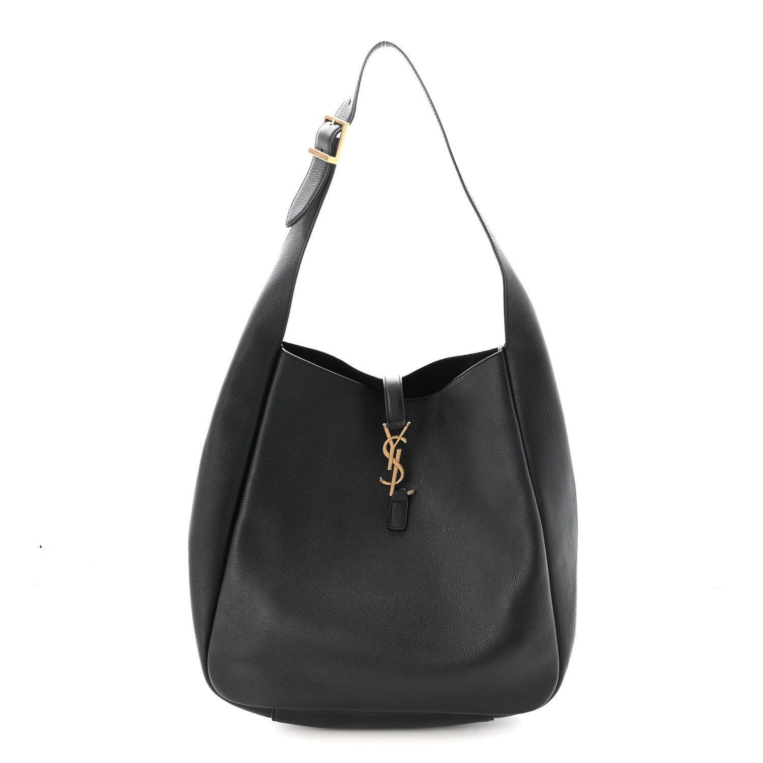 Saint Laurent Supple Calfskin Large Le 5 A 7 Soft Hobo Black 1 of 9
