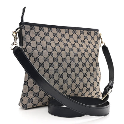 Gucci GG Supreme Monogram Web Flat Messenger Bag Navy 3 of 10