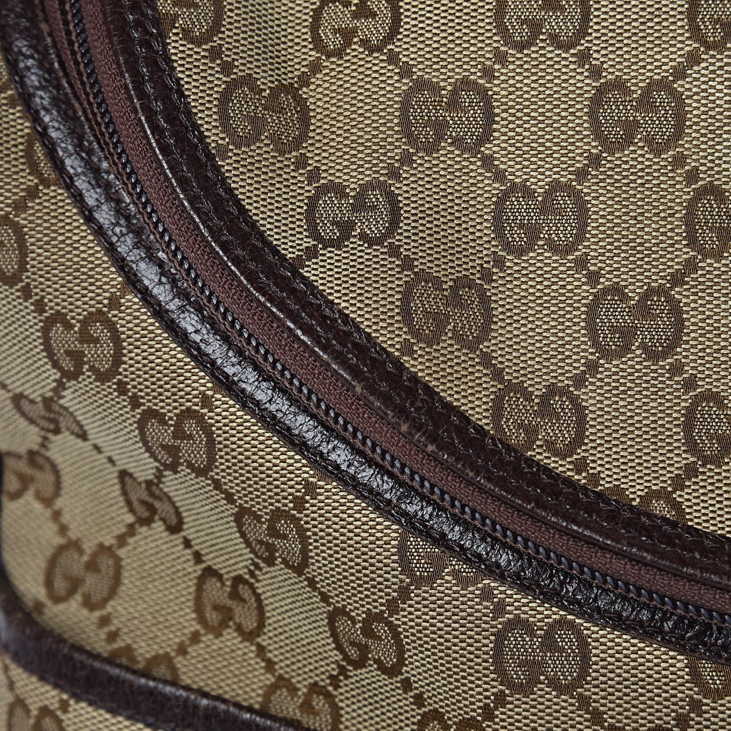 Gucci Monogram Natural Pigskin Large Diaper Bag Beige Ebony Cocoa Dark Chocolate 13 of 29