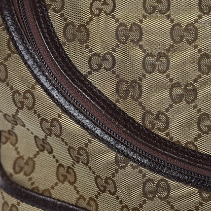 Gucci Monogram Natural Pigskin Large Diaper Bag Beige Ebony Cocoa Dark Chocolate 13 of 29
