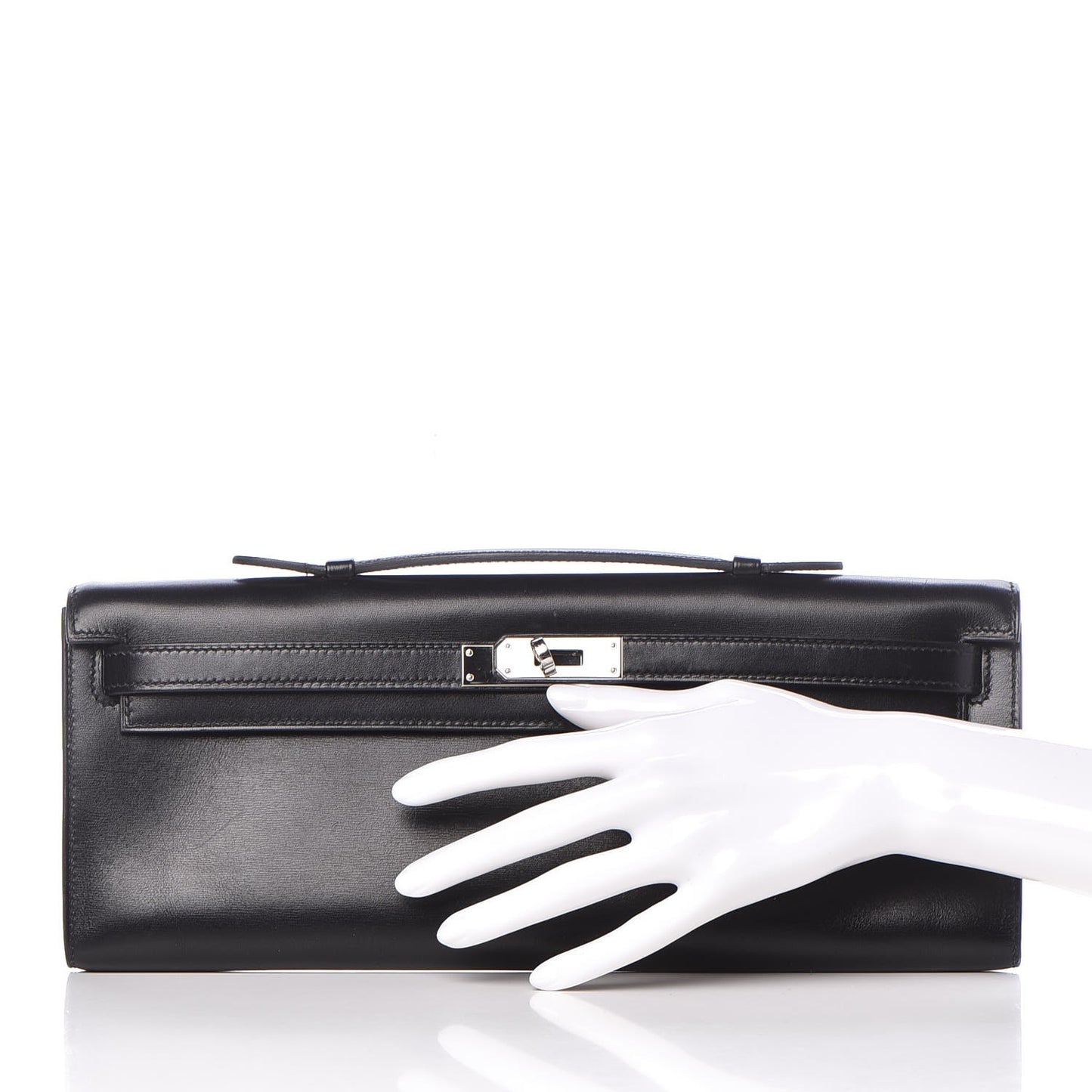 Box Kelly Cut Clutch Black