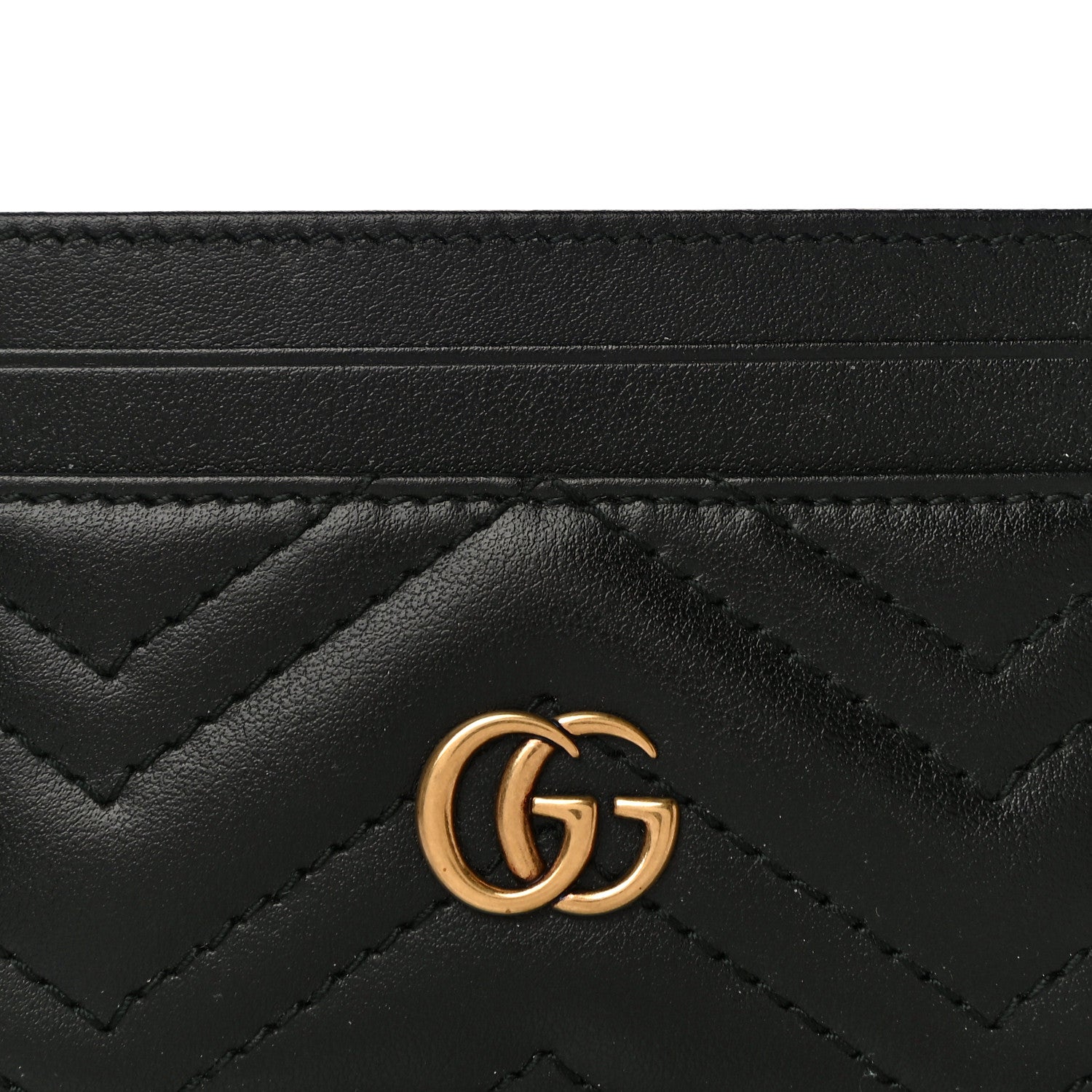 Gucci Calfskin Matelasse GG Marmont Card Holder Black 7 of 10