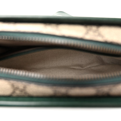 Gucci Monogram GG Mignon Textured Dollar Calfskin GG Supreme Monogram Quilted Mini GG Shoulder Bag Green Beige Ebony 5 of 9