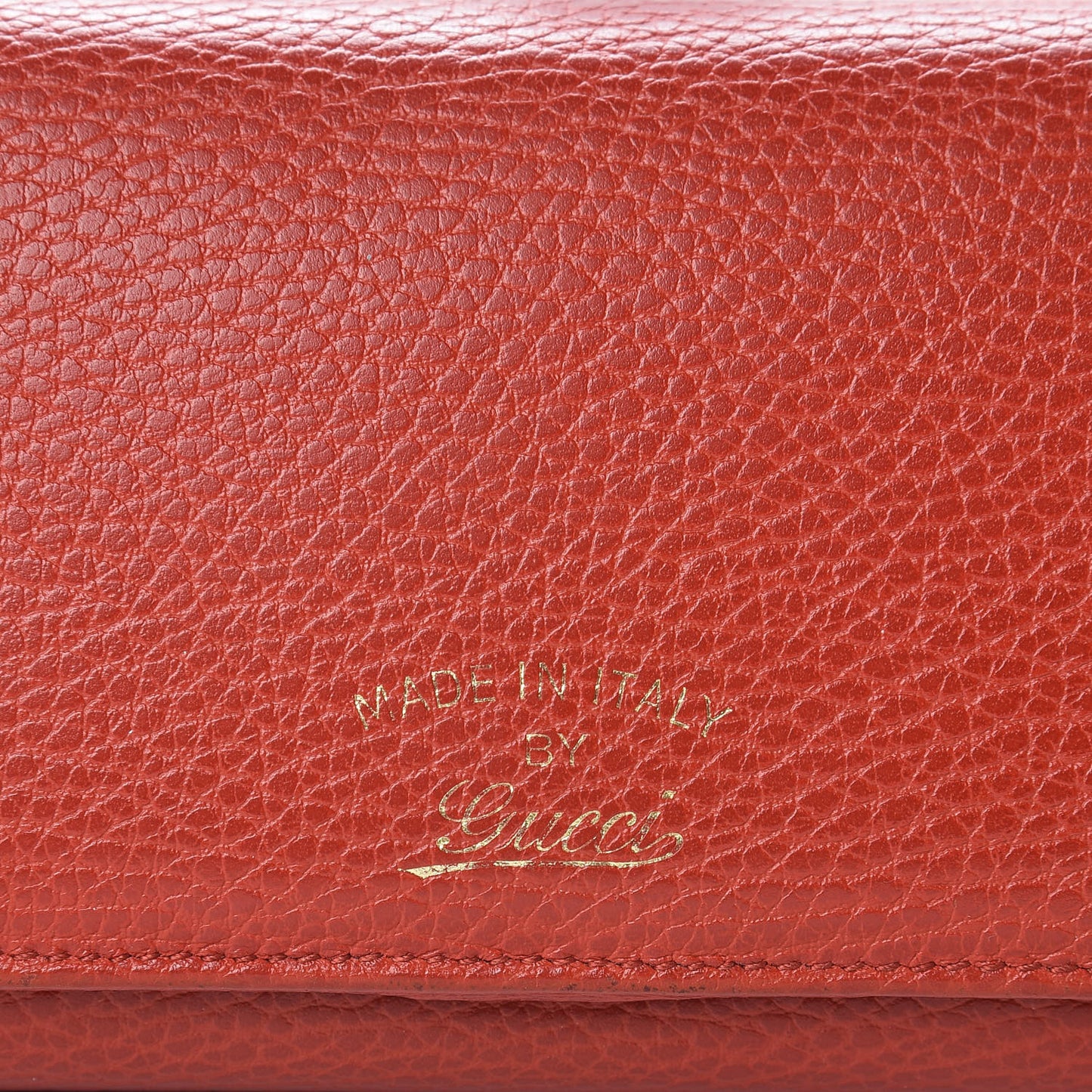 Pebbled Calfskin Continental Wallet Red