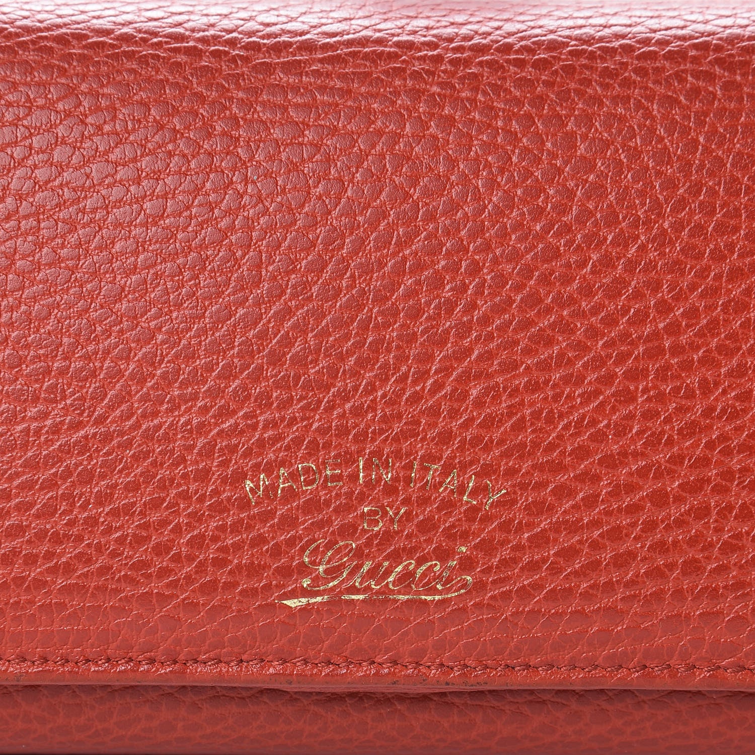 Gucci Pebbled Calfskin Continental Wallet Red 6 of 16