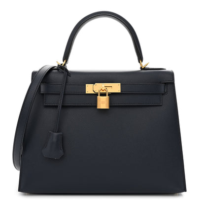 Hermes Epsom Kelly Sellier 28 Bleu Indigo 1 of 11