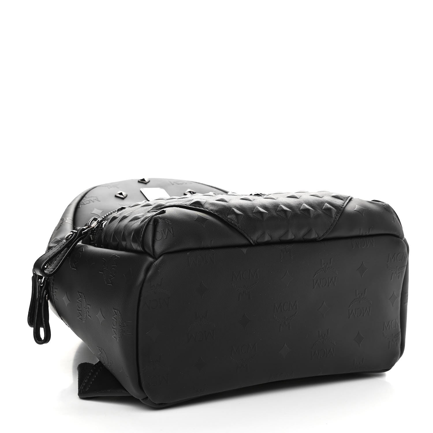 MCM Visetos Crystals Studded Stark Small Backpack Black 4 of 9