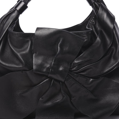 Valentino Garavani Nappa Premier Bow Hobo Black 10 of 12