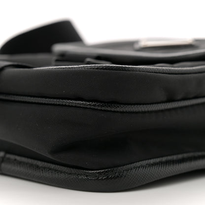Prada Re-Nylon Saffiano Mini Pocket Single Snap Buckle Messenger Bag Black 9 of 10