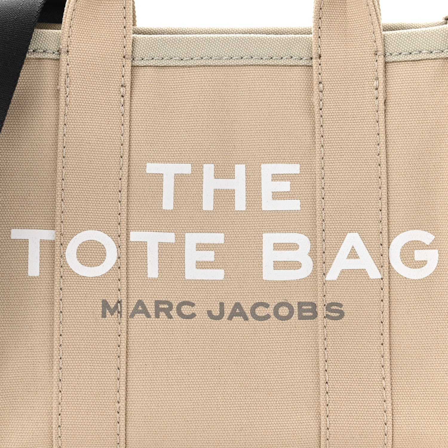 Marc Jacobs Cotton Canvas Colorblock Small The Traveler Tote Bag Beige Multicolor 8 of 12