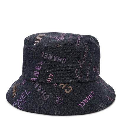 Chanel Denim Mood Cloche Bucket Hat M Black 3 of 8