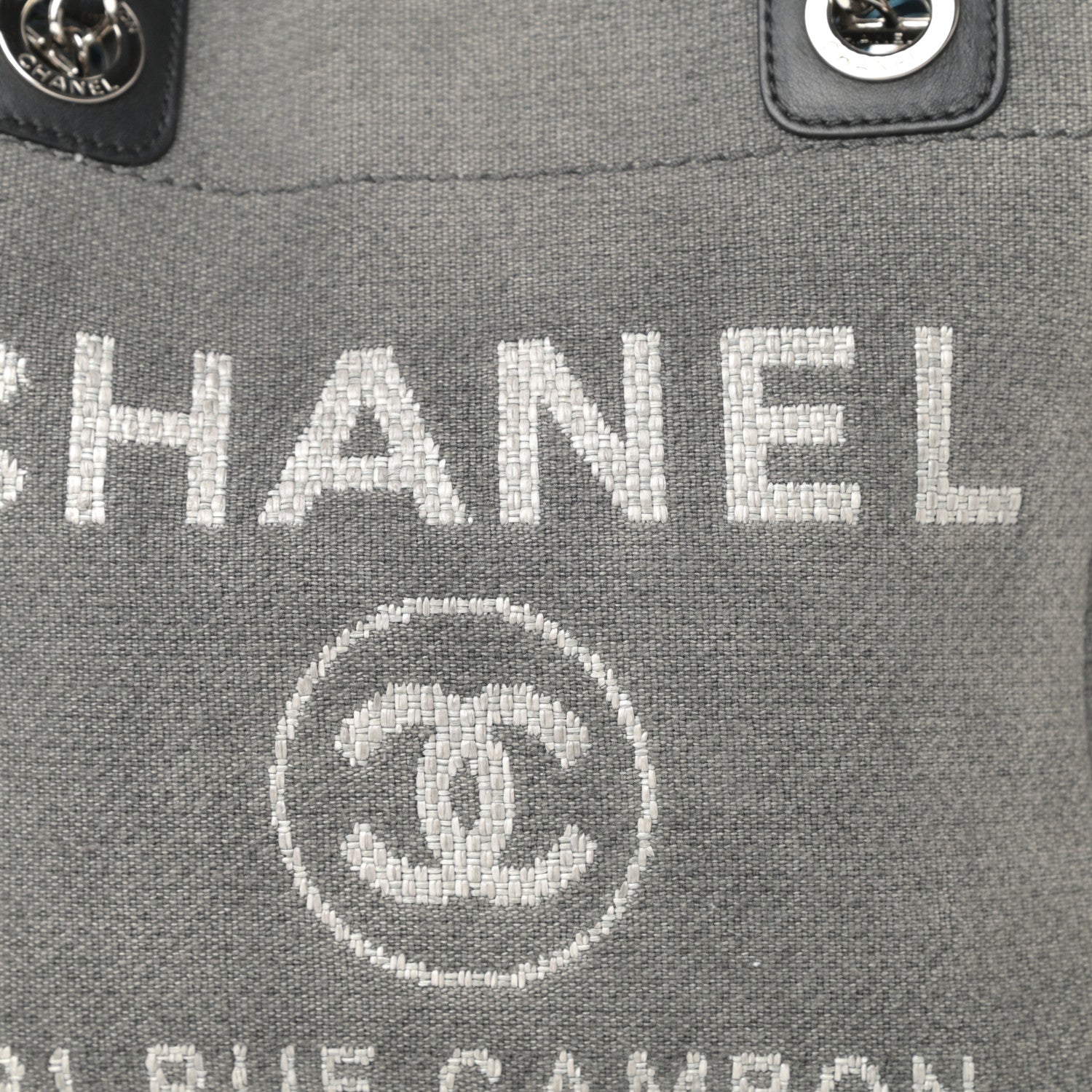 Chanel Canvas Mini Deauville Tote Grey 10 of 10