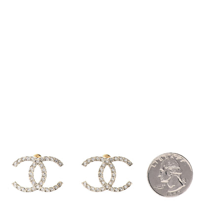 Chanel Baguette Crystal High Society CC Earrings Gold 2 of 5