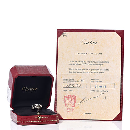 Cartier 18K Pink Yellow White Gold Classic Trinity Ring 49 4.75 6 of 6