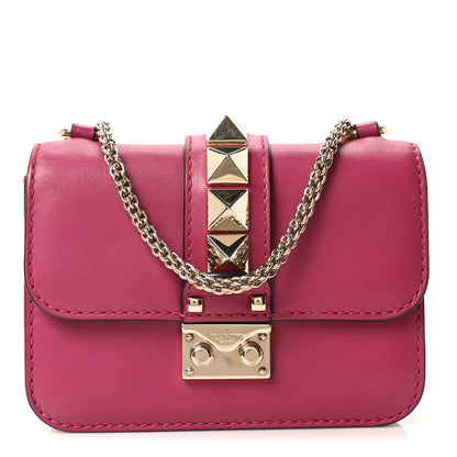 Valentino Garavani Vitello Small Glam Lock Rockstud Flap Deep Cyclamin 1 of 9