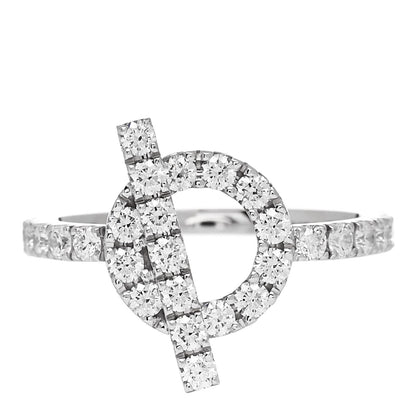 Hermes 18K White Gold Diamond Finesse Ring 52 6 1 of 5