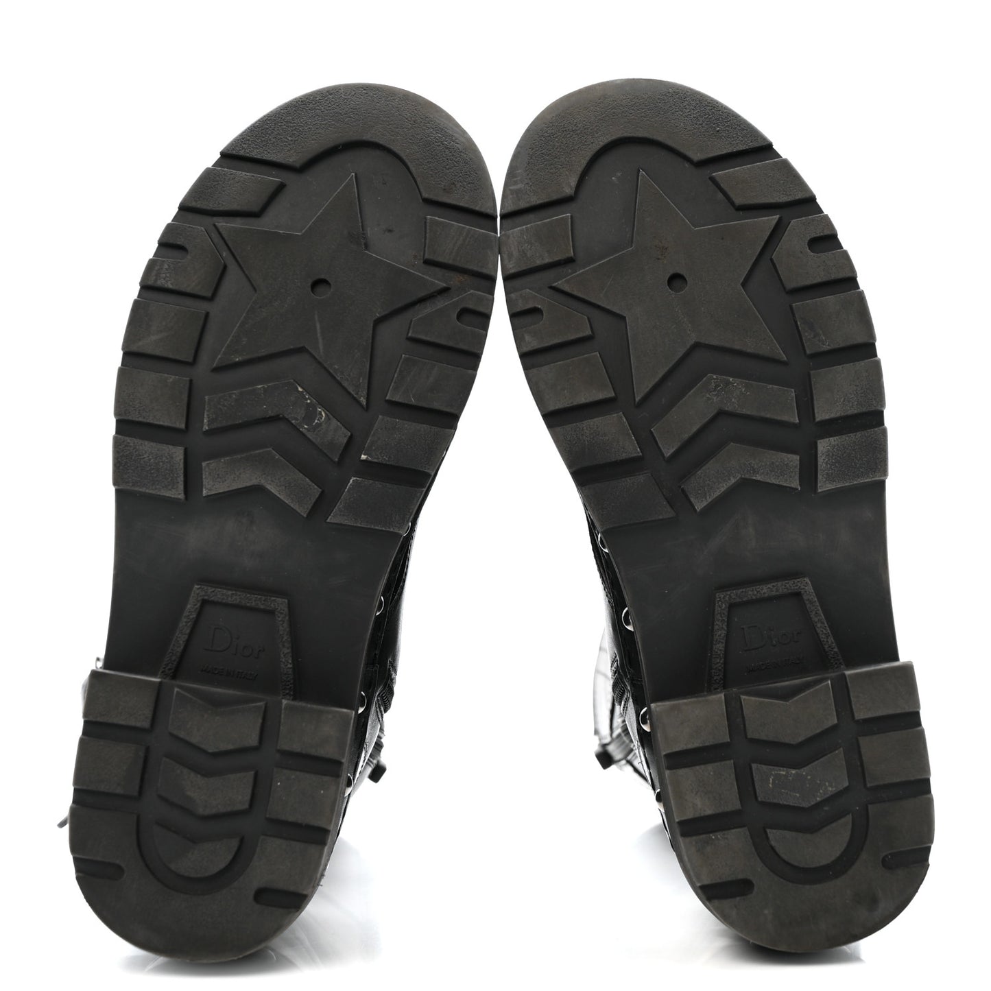 Calfskin Diorquake 25mm Combat Boots 39 Black