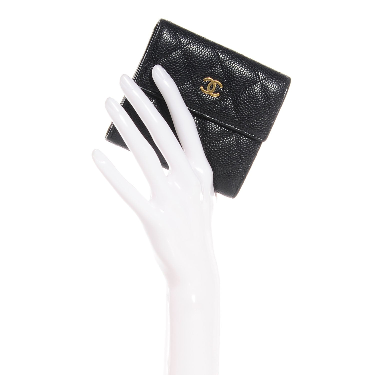 Chanel Caviar Quilted Compact Flap Wallet 2 of 8