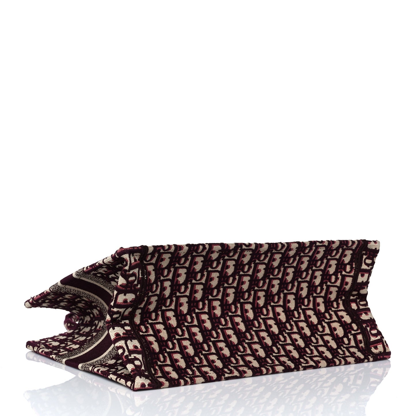 Oblique Medium Book Tote Burgundy Multicolor