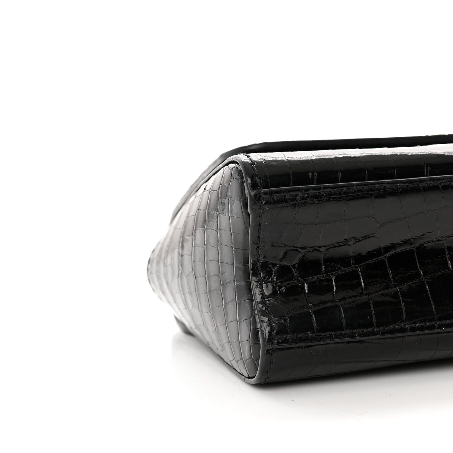 Crocodile Twist Mini Shoulder Bag Black