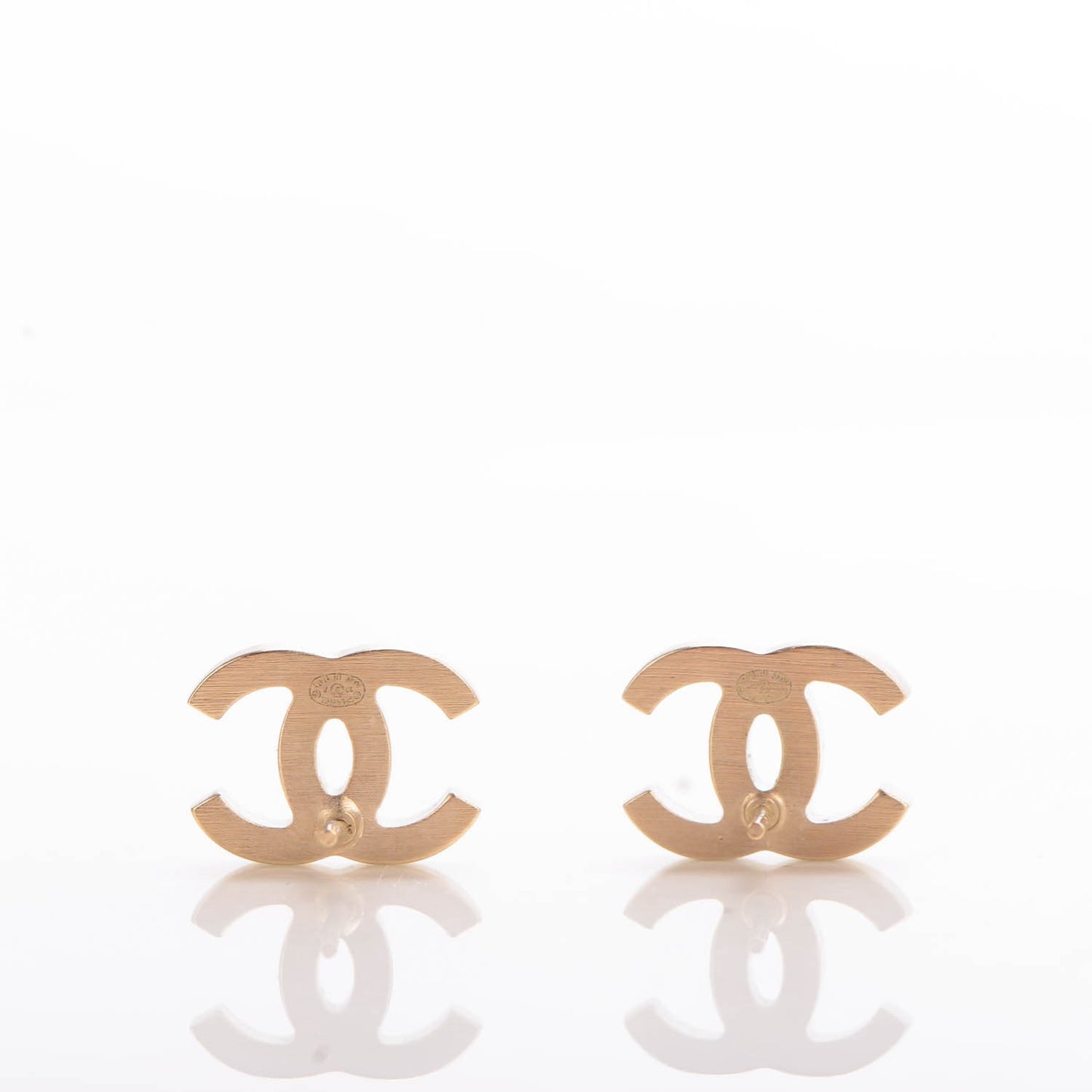 Crystal Baguette CC Earrings Gold