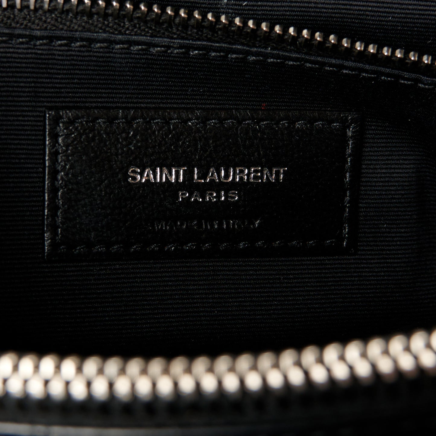 Calfskin Y Quilted Monogram Large Loulou Chain Satchel Black