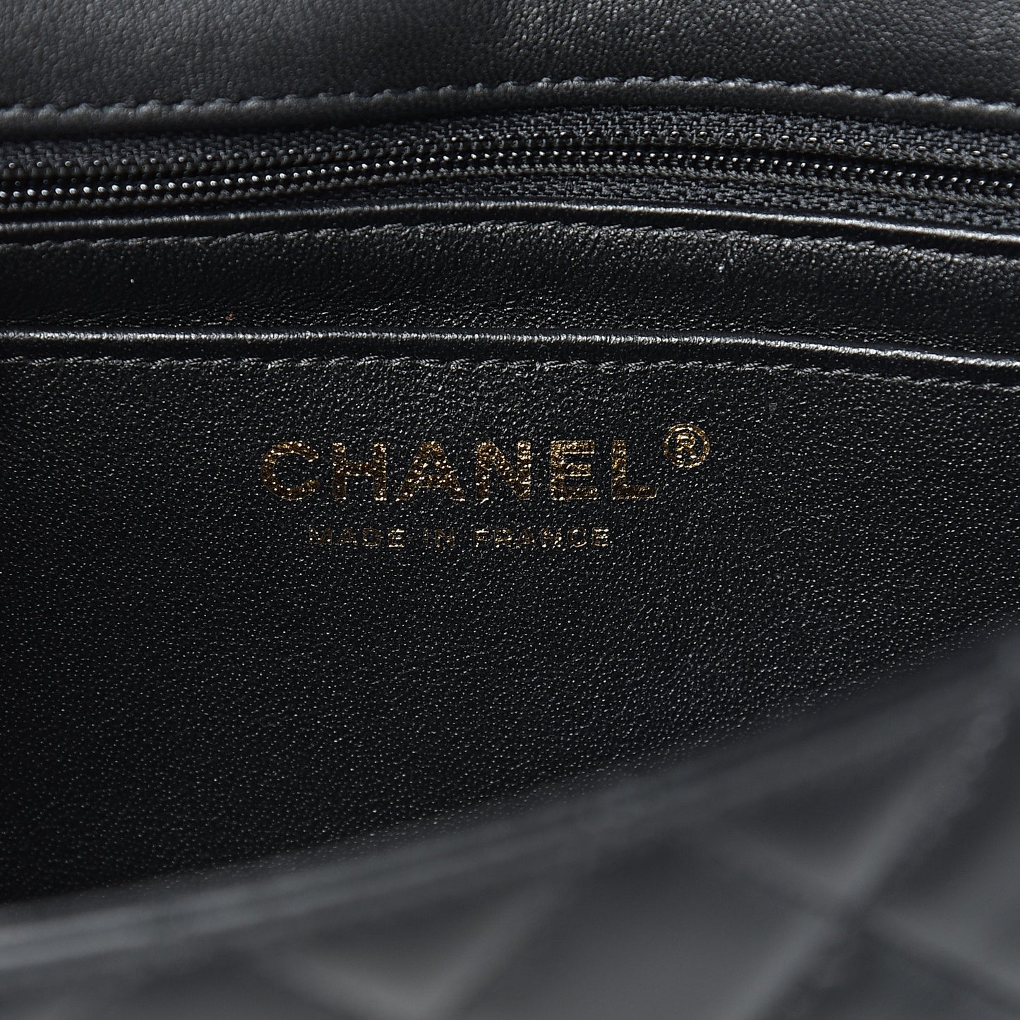 Lambskin Quilted Mini Rectangular Flap Black