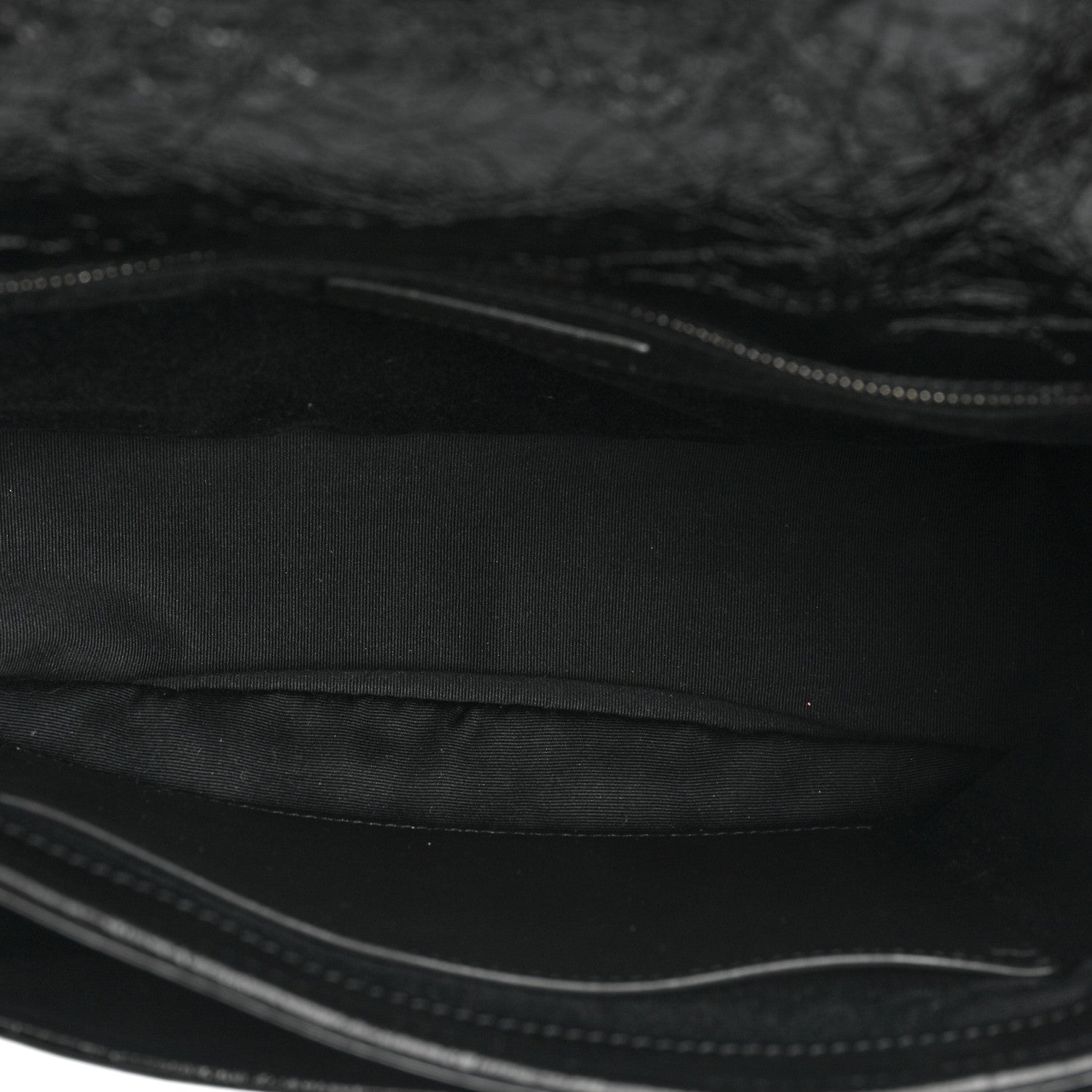Saint Laurent Crinkled Calfskin Matelasse Monogram Medium Niki Chain Satchel Black 5 of 9
