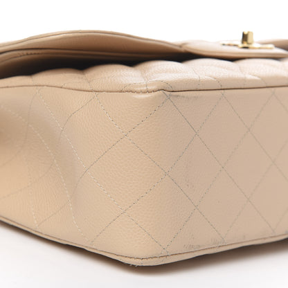 Chanel Caviar Quilted Jumbo Double Flap Beige Clair 12 of 15