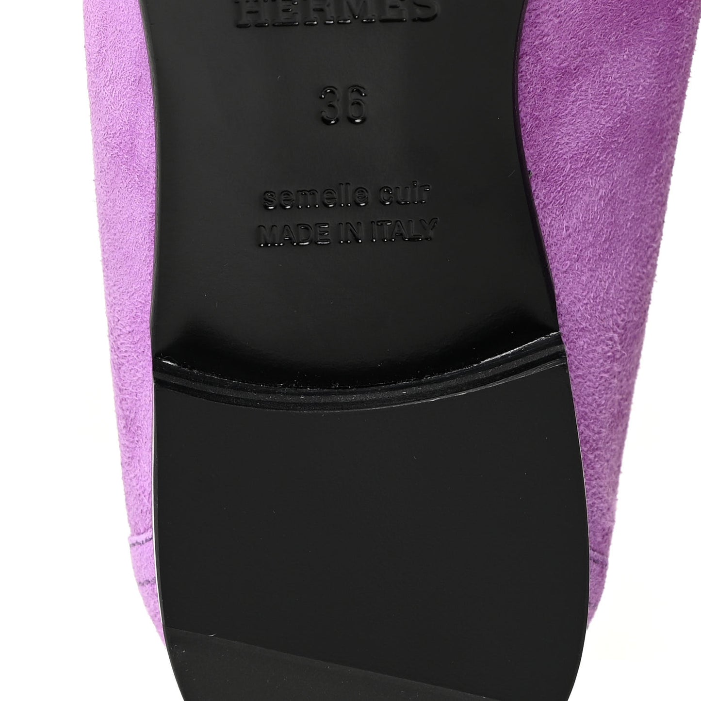 Suede Goatskin Womens Royal Loafers 36 Violet Parme