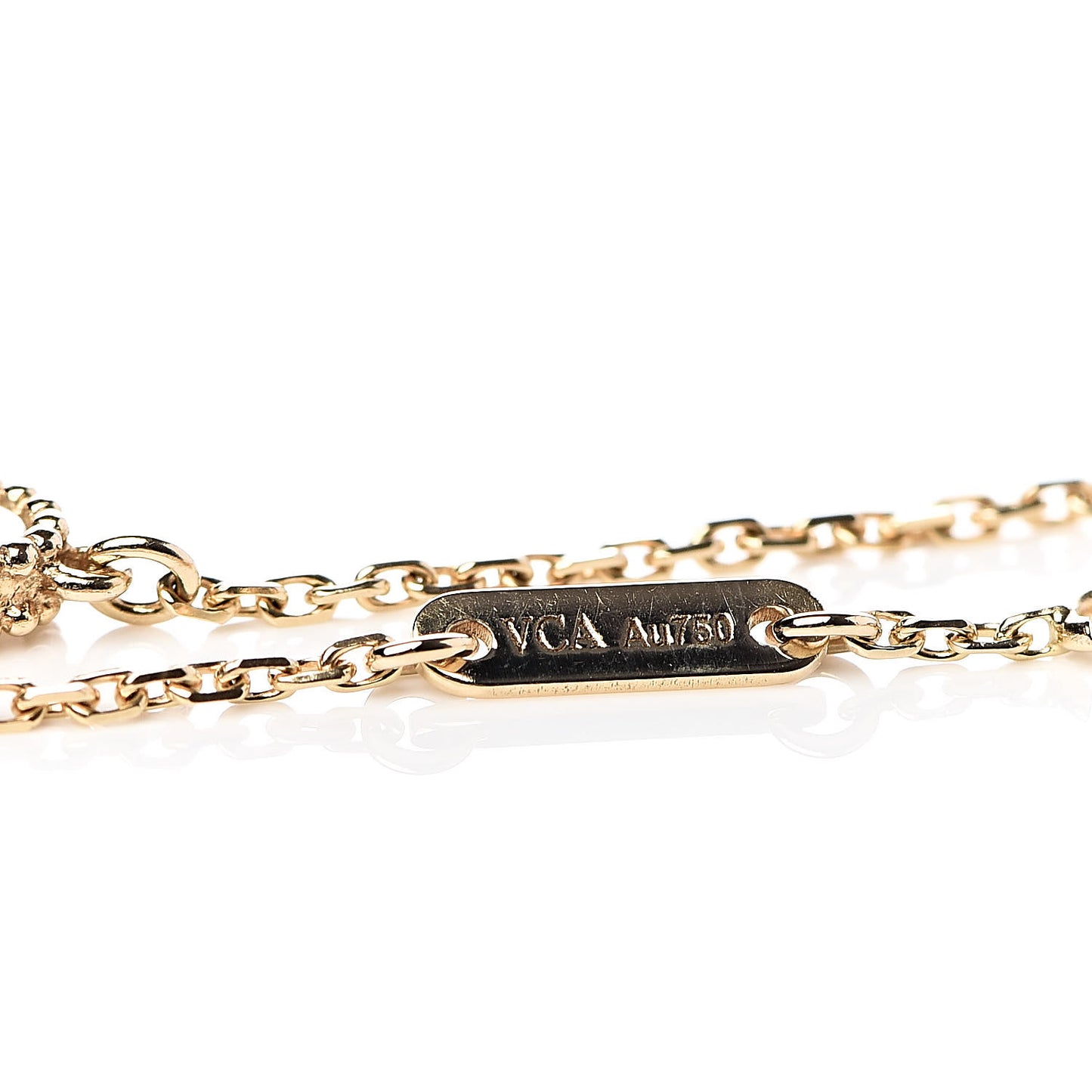 18K Yellow Gold Mother of Pearl Sweet Alhambra Bracelet