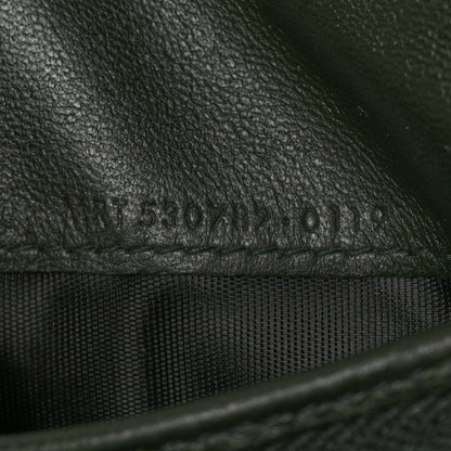 Saint Laurent Lambskin Y Quilted Monogram Loulou Flap Wallet Olive 6 of 8