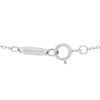 Tiffany 18K White Gold Diamond Metro Heart Pendant Necklace 4 of 4