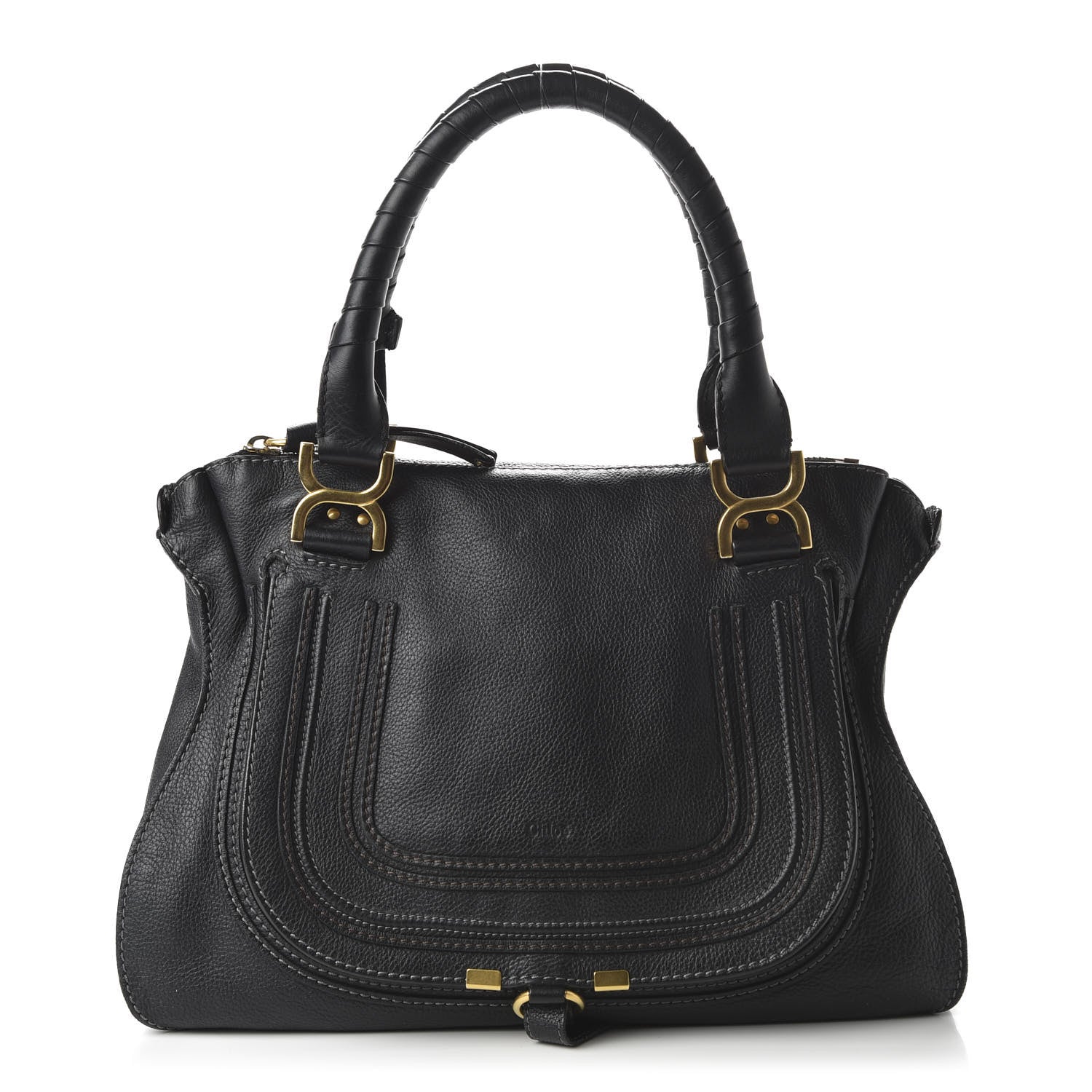 Chloe Calfskin Medium Marcie Satchel Black 1 of 17