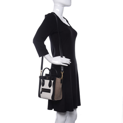 Celine Bullhide Calfskin Nano Tri-Color Luggage White 2 of 13