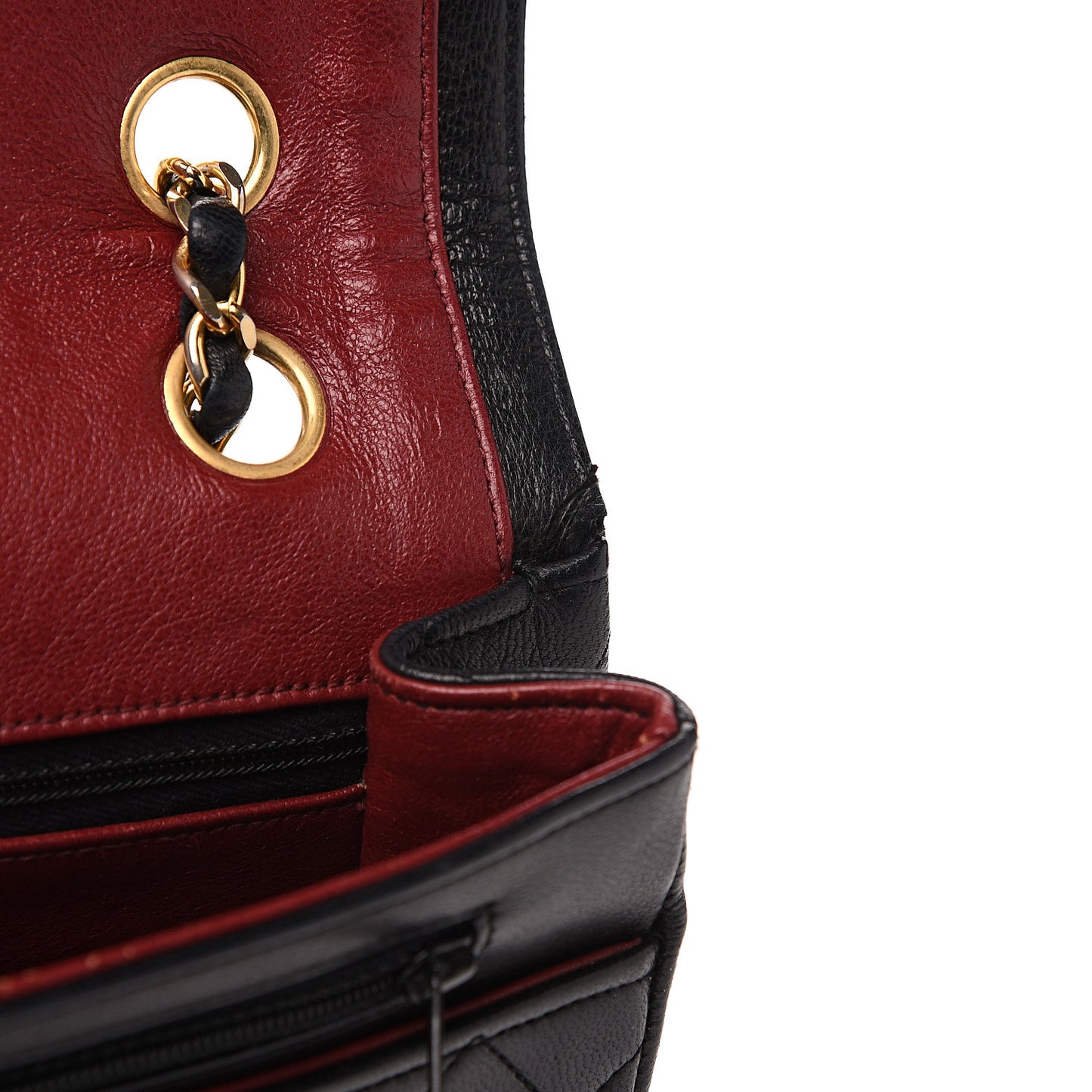 Lambskin Quilted Medium Single Flap Black
