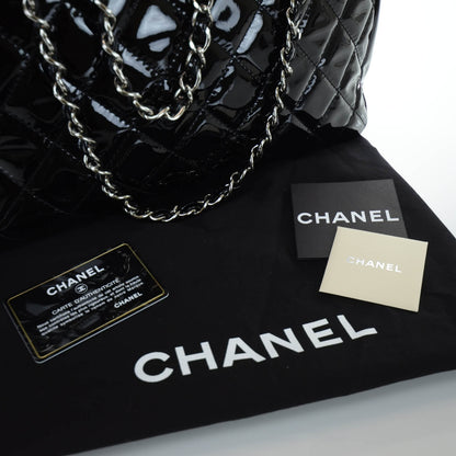 Chanel Patent Quilted Large Chic and Glitter Tote Black 8 of 10