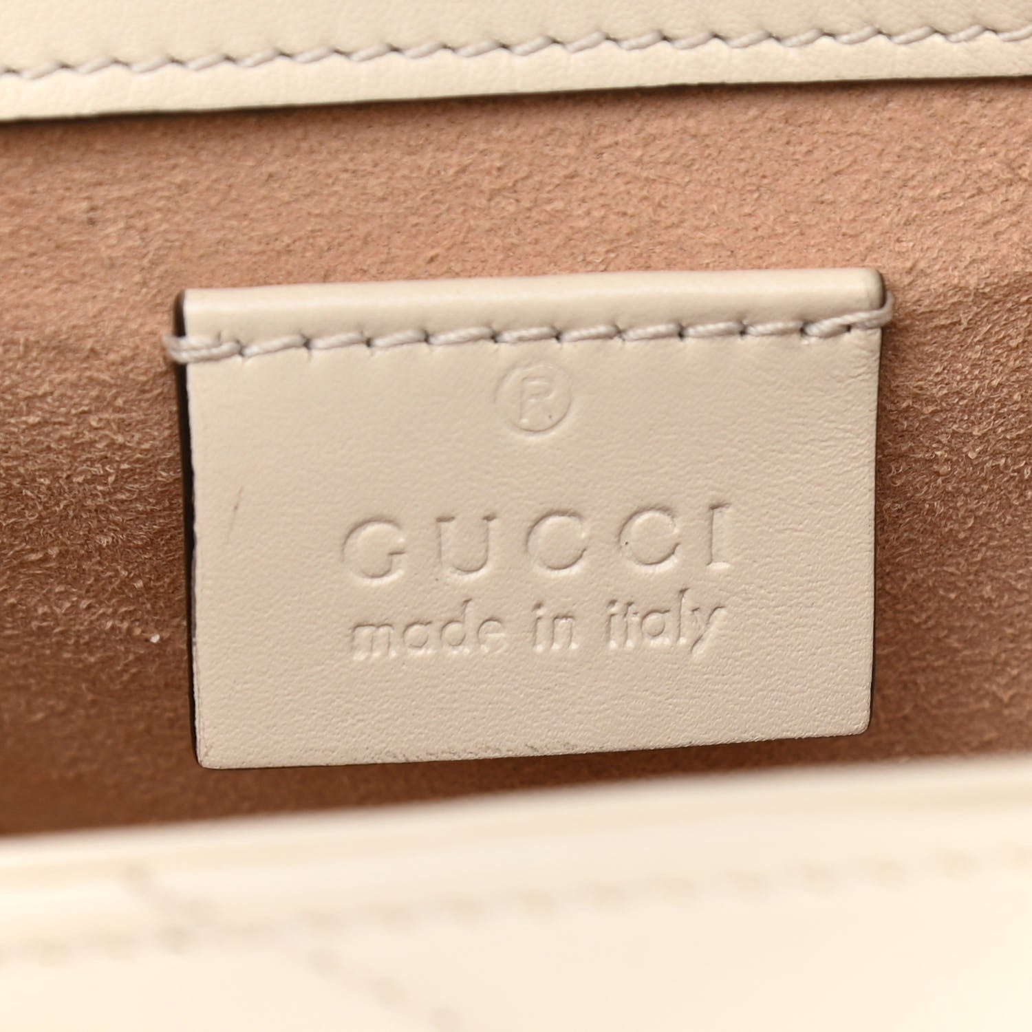 Gucci Calfskin Matelasse Super Mini GG Marmont Shoulder Bag White 6 of 11