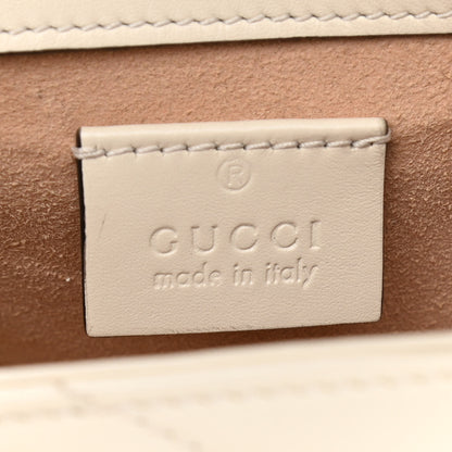 Gucci Calfskin Matelasse Super Mini GG Marmont Shoulder Bag White 6 of 11