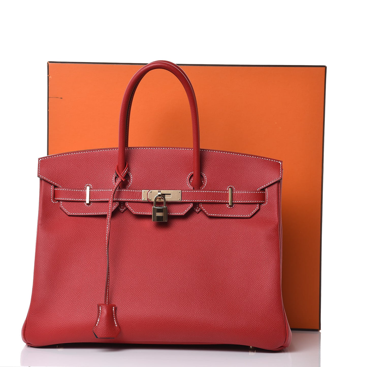 Epsom Candy Birkin 35 Rouge Casaque Bleu Thalassa