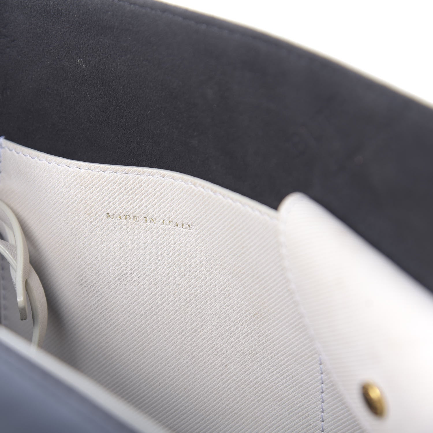 Burberry Trench Calfskin Medium DK88 Top Handle Bag Ivory Navy 9 of 10