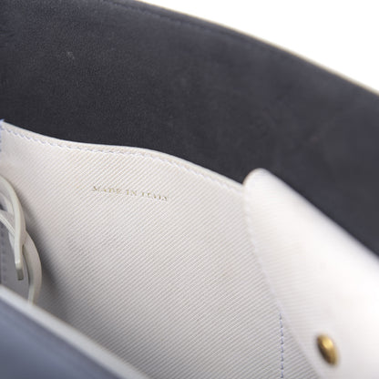 Burberry Trench Calfskin Medium DK88 Top Handle Bag Ivory Navy 9 of 10