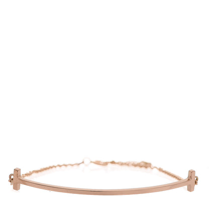 Tiffany 18K Rose Gold T Smile Bracelet 1 of 5