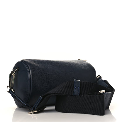 Christian Dior HOMME Grained Calfskin Mens Roller Pouch Blue 3 of 8