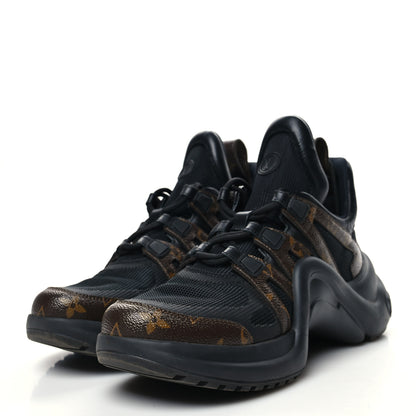 Louis Vuitton Calfskin Patent Monogram LV Archlight Sneakers 39.5 Black 3 of 8