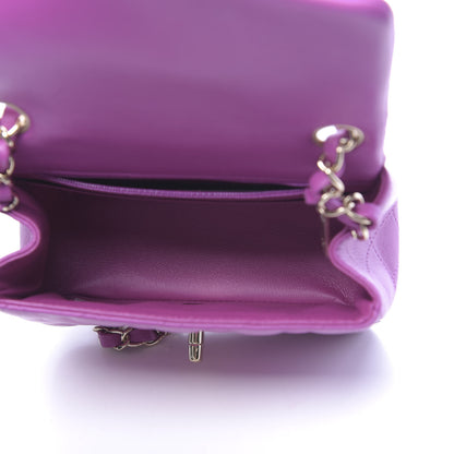 Chanel Lambskin Quilted Mini Square Flap Purple 5 of 11