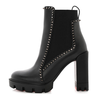 Christian Louboutin Nappa Out Line Spike Lug 100 Boots 37 Black 1 of 12