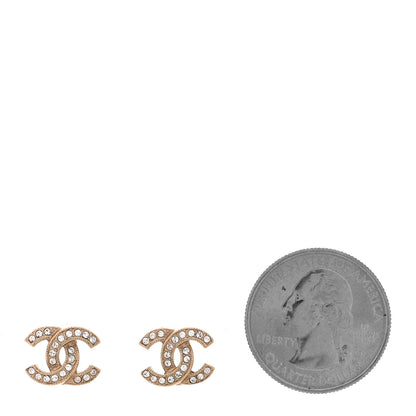 Chanel Crystal CC Earrings Gold 2 of 5